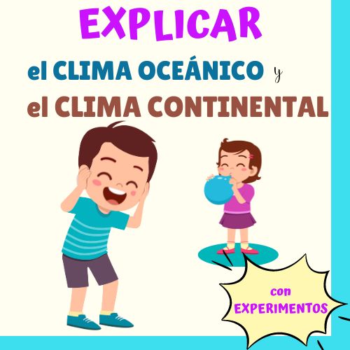 dibujo infantil de un niño tapándose los oídos y una niña inflando un globo